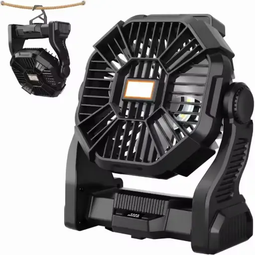 Ventilador Portátil Esencial para Dormitorio con Luz LED